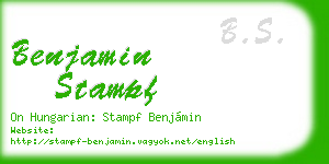 benjamin stampf business card